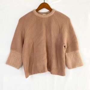 The Stable Ribbed Knit Pink Sweater Long Sleeve Heavyweight‎ Size Medium